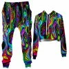 Ready To Ship Acid Drop Crop Hoodie And Joggers Combo