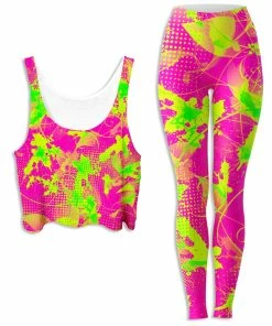 Ready To Ship 80s Baby Crop Top And Leggings Combo