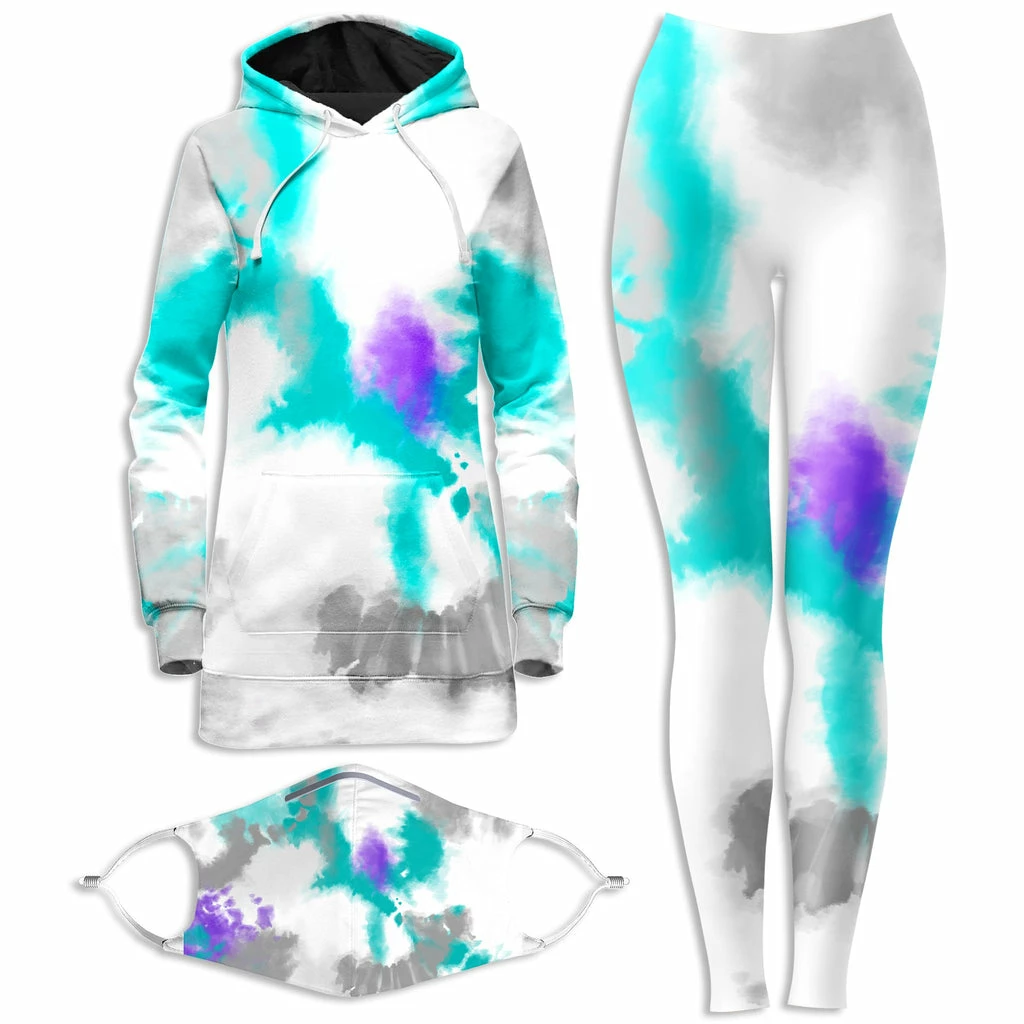Ready To Ship 90s Filtered Hoodie Dress And Leggings With PM 2.5 Face Mask Combo 1 Ready To Ship 90s Filtered Hoodie Dress And Leggings With PM 2.5 Face Mask Combo