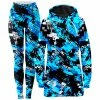 Ready To Ship Aqua Rave Hoodie Dress And Leggings Combo