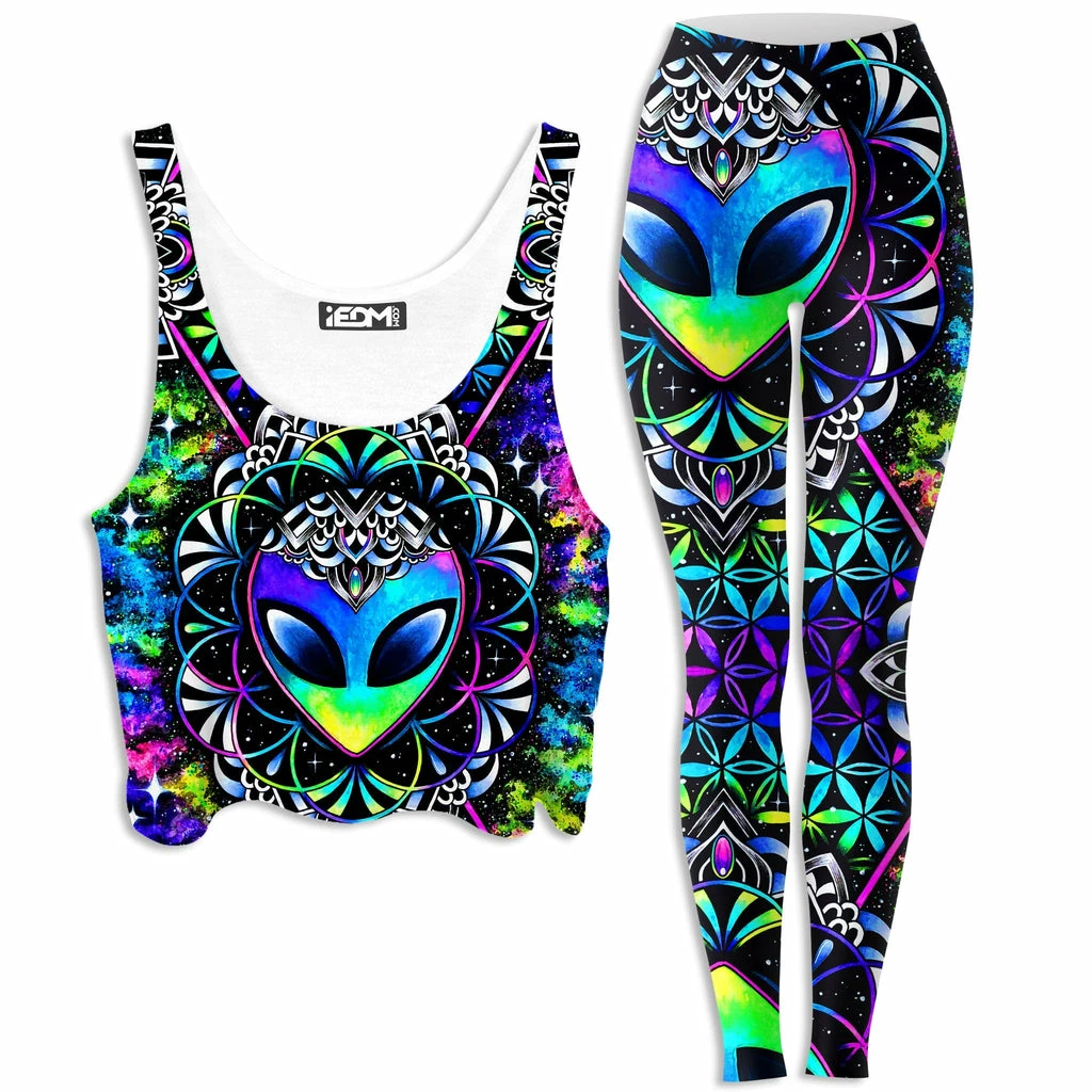 Ready To Ship Conscious Cosmos Crop Top And Leggings Combo 1 Ready To Ship Conscious Cosmos Crop Top And Leggings Combo