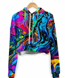 T6 Funkadelic Fleece Crop Hoodie