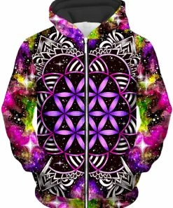 T6 Oracle Of Life Unisex Zip-Up Hoodie