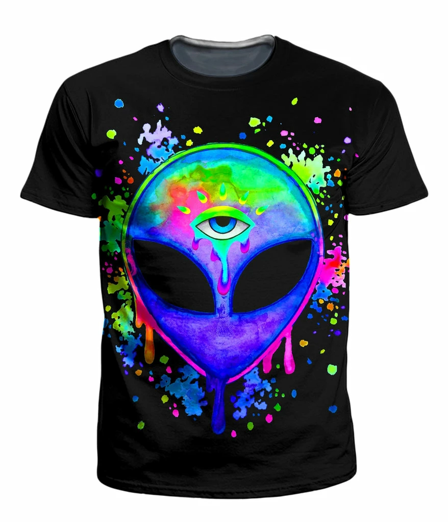 Ready To Ship Splatter Alien T-Shirt And Shorts Combo 2 Ready To Ship Splatter Alien T-Shirt And Shorts Combo - Image 2