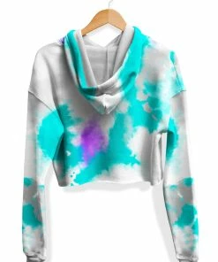 Alternative view of T6 90s Filtered Fleece Crop Hoodie