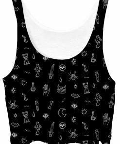 Alternative view of Ready To Ship Black Pattern Crop Top And Leggings Combo