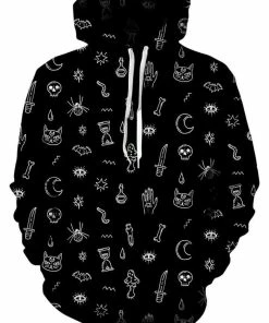 Alternative view of Ready To Ship Black Pattern Hoodie And Joggers Combo
