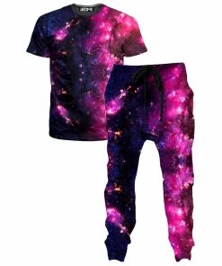 Ready To Ship Purple Cosmos T-Shirt And Joggers Combo