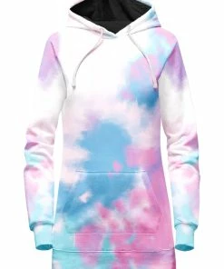 Alternative view of Ready To Ship Purple Dye Hoodie Dress And Leggings Combo