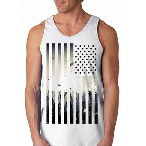 On Cue Apparel American Rave Flag Tank Top 1 On Cue Apparel American Rave Flag Tank Top