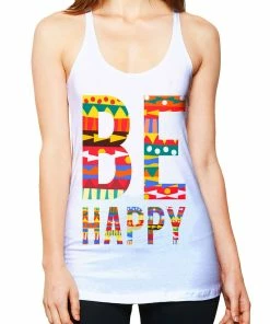 On Cue Apparel Be Happy Women's Tank Top