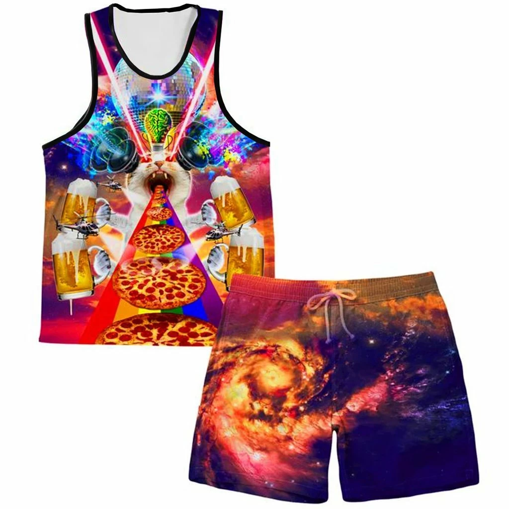Ready To Ship Crazy Cat Tank And Shorts Combo 1 Ready To Ship Crazy Cat Tank And Shorts Combo
