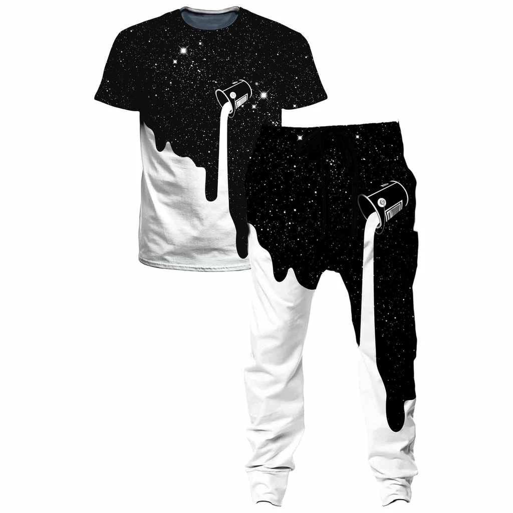 Ready To Ship Dripping Space T-Shirt And Joggers Combo 1 Ready To Ship Dripping Space T-Shirt And Joggers Combo