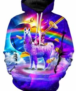 T6 Llama And French Bulldog Unisex Hoodie