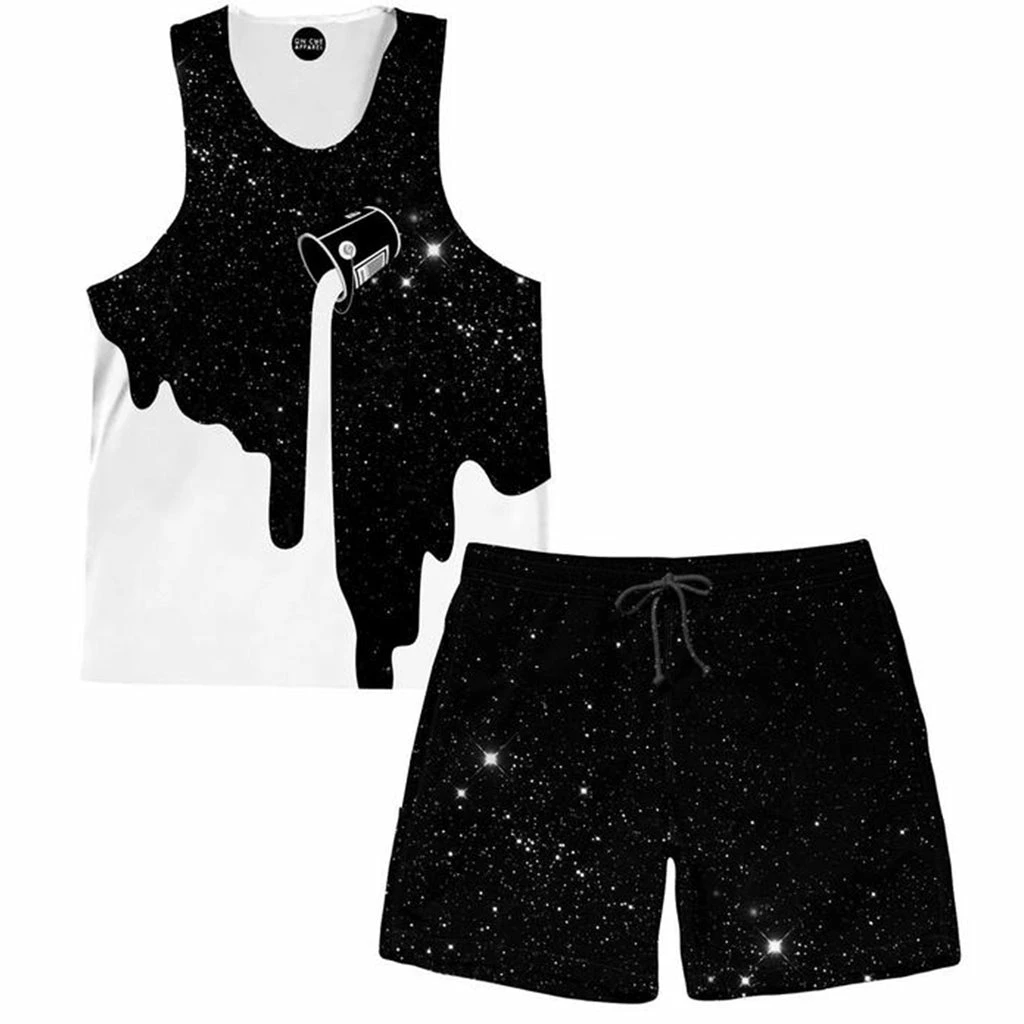 Ready To Ship Milky Way Tank And Shorts Combo 1 Ready To Ship Milky Way Tank And Shorts Combo