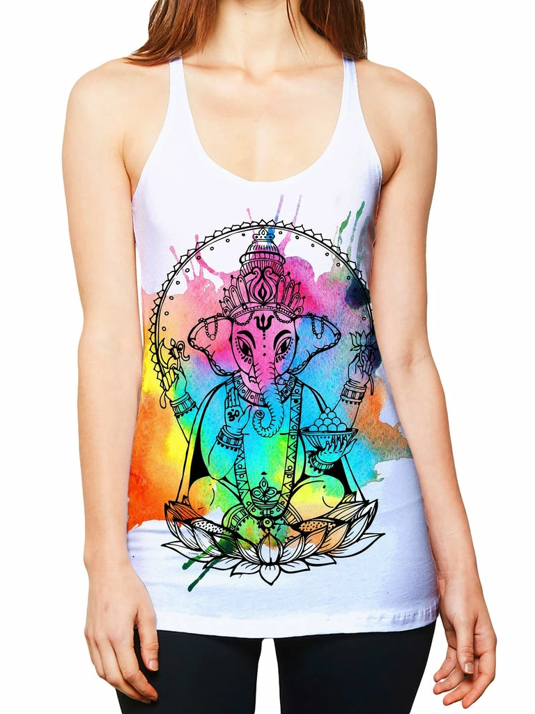 On Cue Apparel Splash On Ganesh Women's Tank Top 1 On Cue Apparel Splash On Ganesh Women's Tank Top
