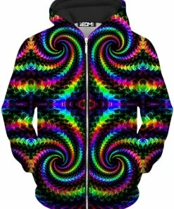 T6 Fractaled Vision Unisex Zip-Up Hoodie