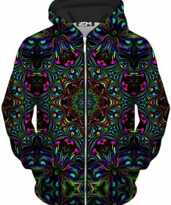 T6 Kaleidoscope Eyes Unisex Zip-Up Hoodie