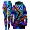 Ready To Ship Neon Rift Hoodie Dress And Leggings Combo