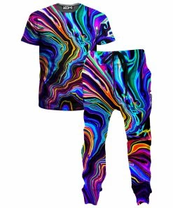 Ready To Ship Neon Rift T-Shirt And Joggers Combo