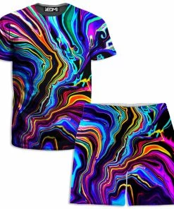 Ready To Ship Neon Rift T-Shirt And Shorts Combo