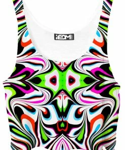 T6 Neon Zebra Portal Crop Top