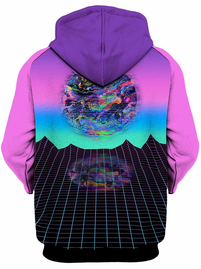 T6 Psychedelic Outrun Unisex Zip-Up Hoodie 2 T6 Psychedelic Outrun Unisex Zip-Up Hoodie - Image 2