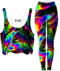 Ready To Ship That Glow Flow Crop Top And Leggings Combo